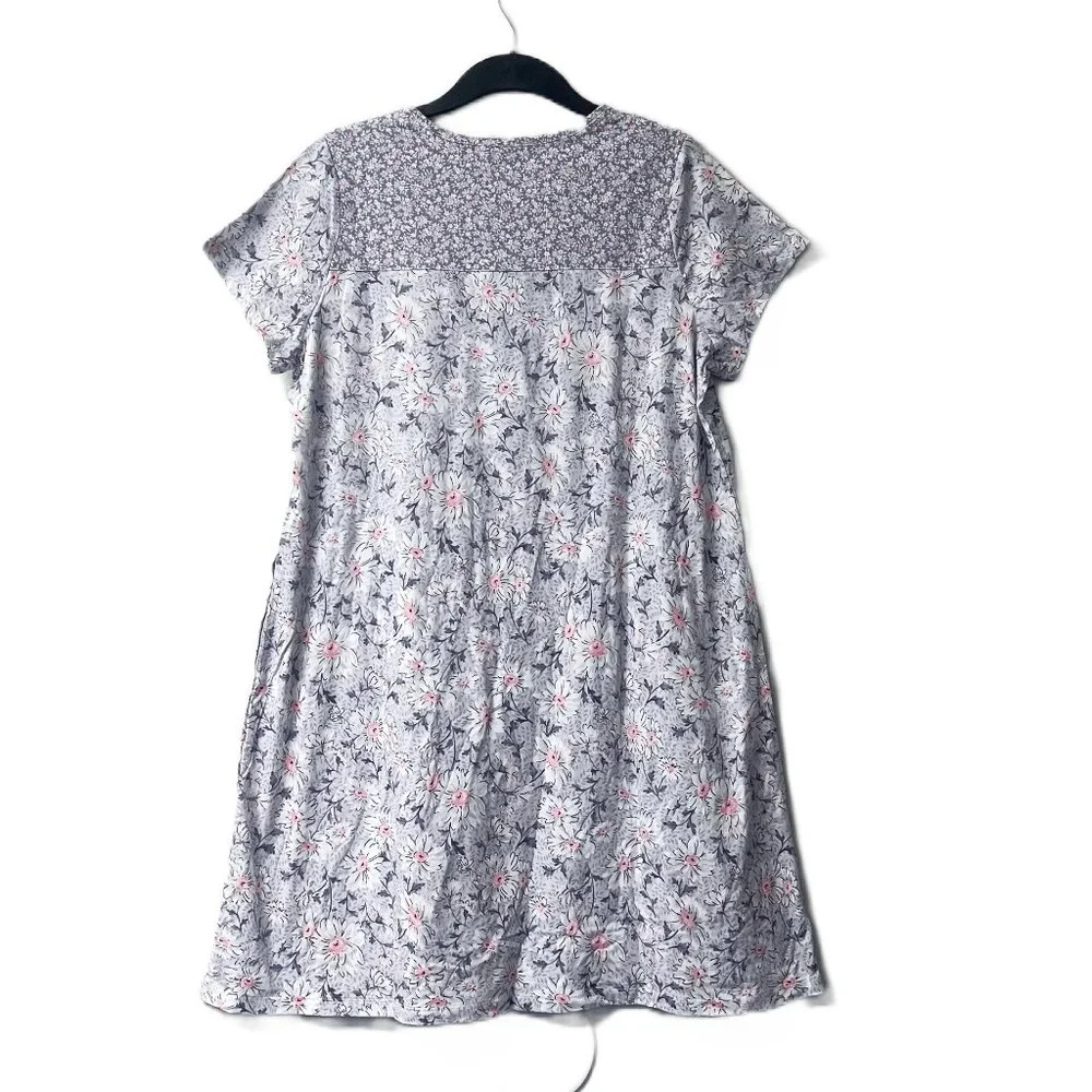 NEW! Carole Hochman Meadow Floral 100% Cotton 2-Pack‎ Sleepshirts Large